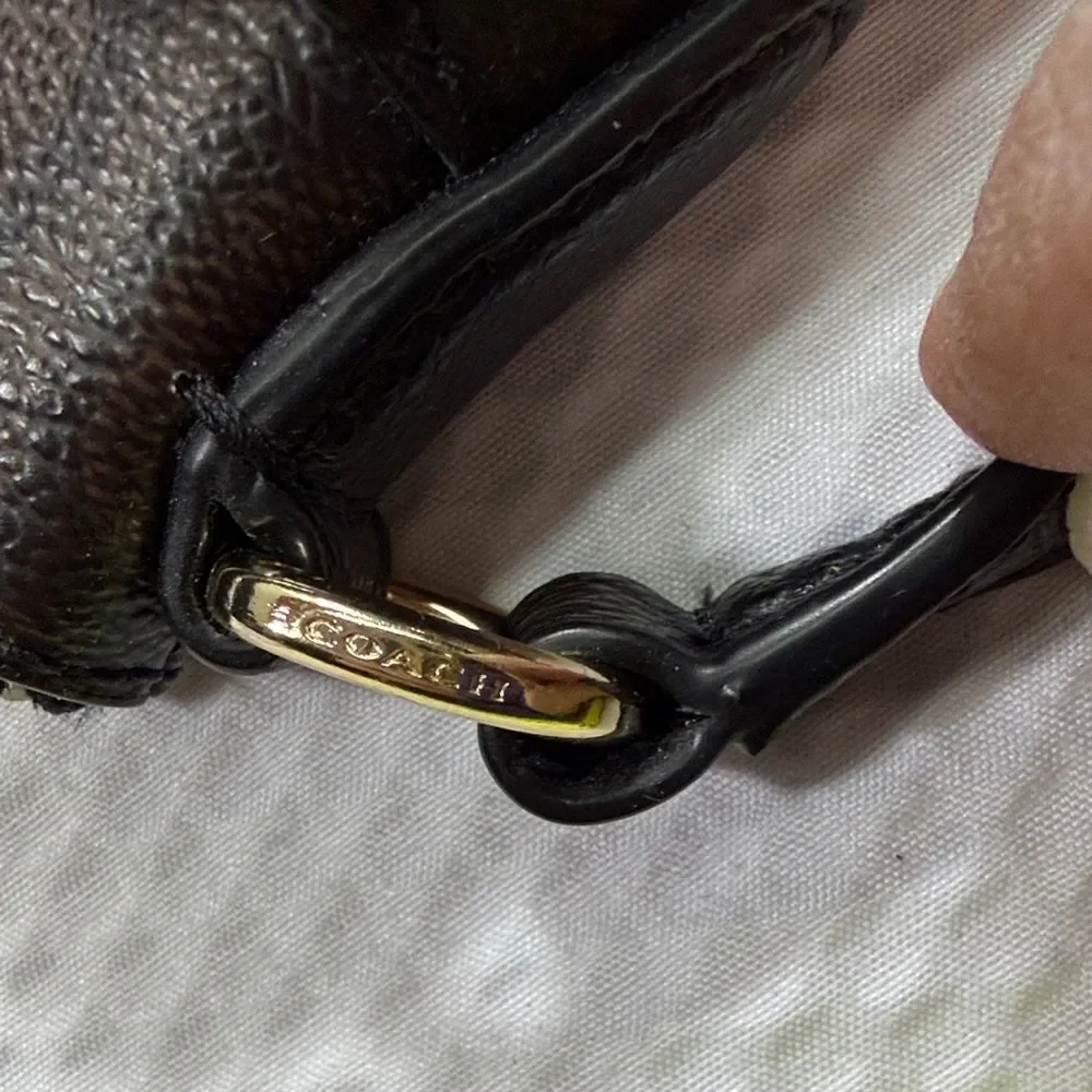 Coach Dark Brown East West Pop Crossbody Bag
